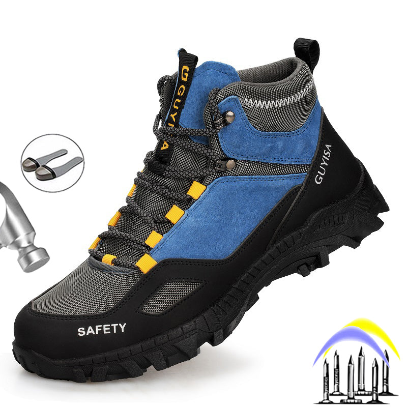 High quality men's steel toe safety shoes, anti-smashing, non-slip