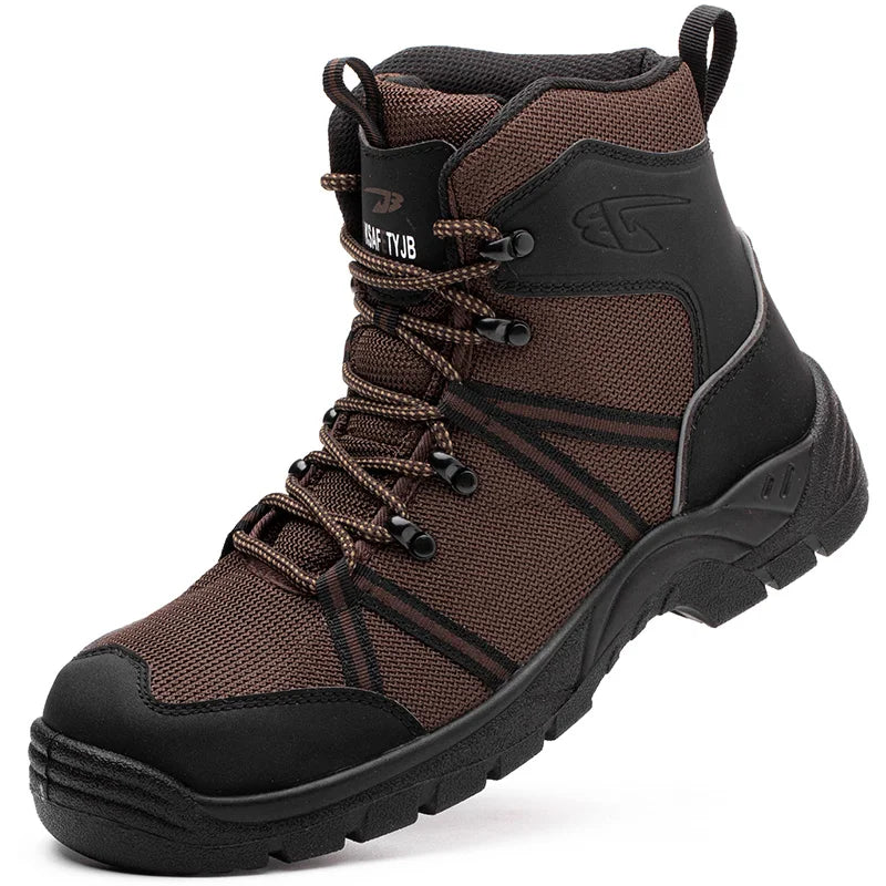 Non-slip construction work boots, steel toe non-slip safety shoes