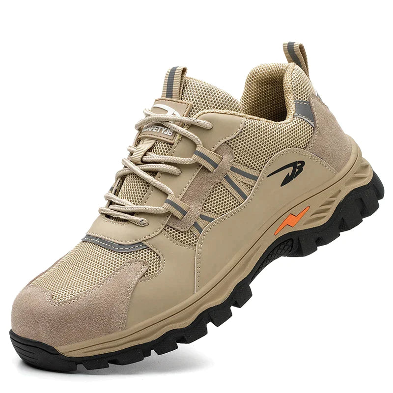 Steel toe safety sneakers men women, non-slip safety shoes, protective work shoes