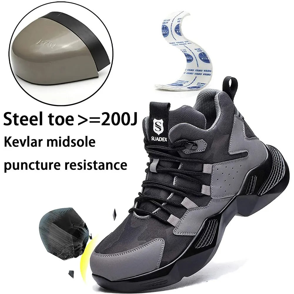 Casual work boots, puncture proof, lightweight, comfortable, steel toe