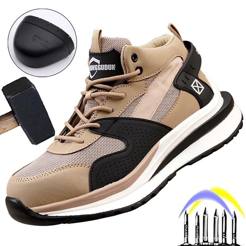 Quality work shoes for men women, anti-puncture, safety steel toe protective shoes